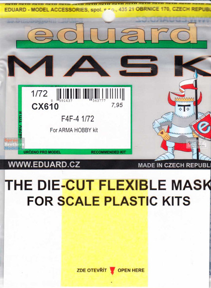 EDUCX610 1:72 Eduard Mask - F4F-4 Wildcat (ARM kit)