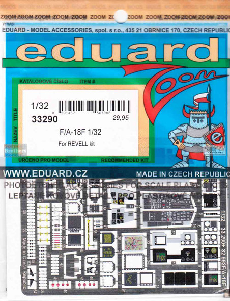 EDU33290 1:32 Eduard Zoom Color PE - F-18F Super Hornet (REV kit)