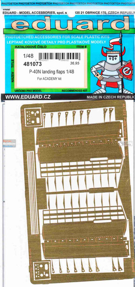 EDU481073 1:48 Eduard PE - P-40N Warhawk Landing Flaps (ACA kit)