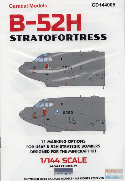 CARCD144005 1:144 Caracal Models Decals - B-52H Stratofortress
