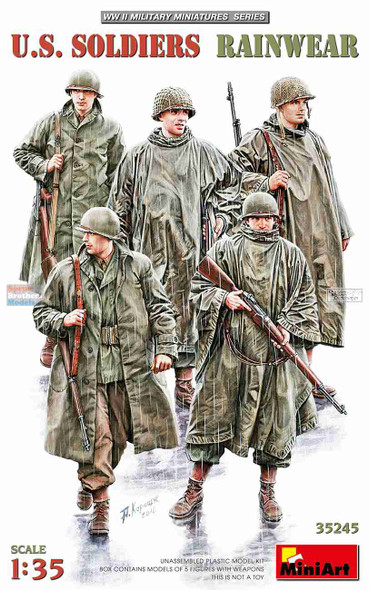 MIA35245 1:35 MiniArt World War II U.S. Soldiers Rainwear (5 Figures)