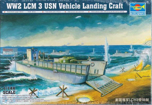 TRP00102 1:144 Trumpeter WW2 LCM 3 USN Vehicle Landing Craft