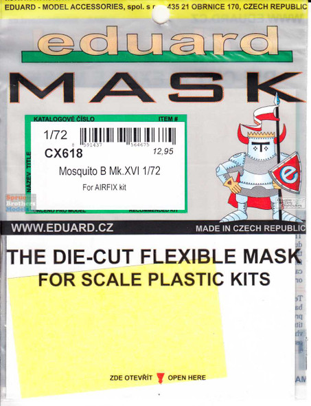 EDUCX618 1:72 Eduard Mask - Mosquito B Mk.XVI (AFX kit)