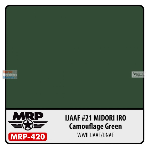 MRP420 MRP/Mr Paint - IJAAF #121 Midori Iro (Camouflage Green) 30ml (for Airbrush only)