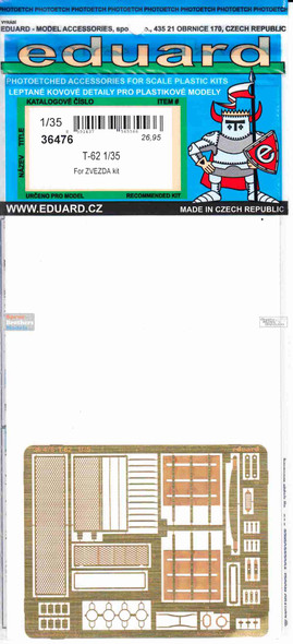 EDU36476 1:35 Eduard PE - T-62 Detail Set (ZVE kit)
