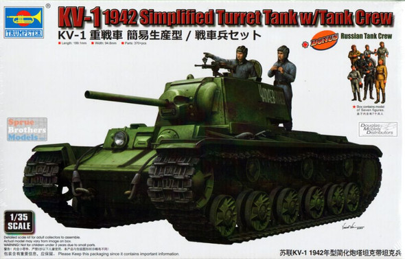 TRP09597 1:35 Trumpeter KV-1 1942 Simplified Turret Tank with Tank Crew