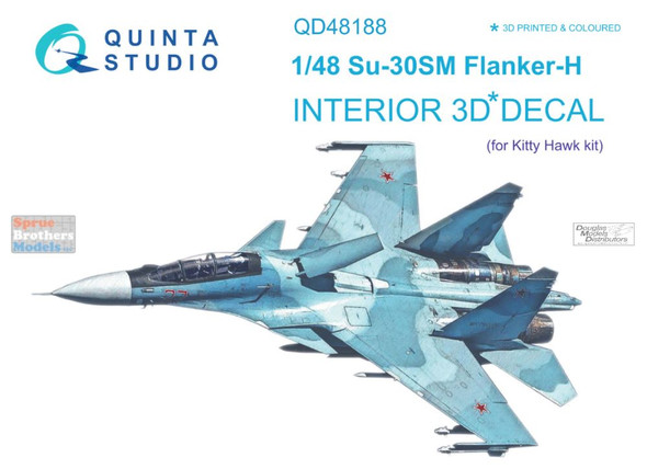 QTSQD48188 1:48 Quinta Studio Interior 3D Decal - Su-30SM Flanker-H (KTH kit)