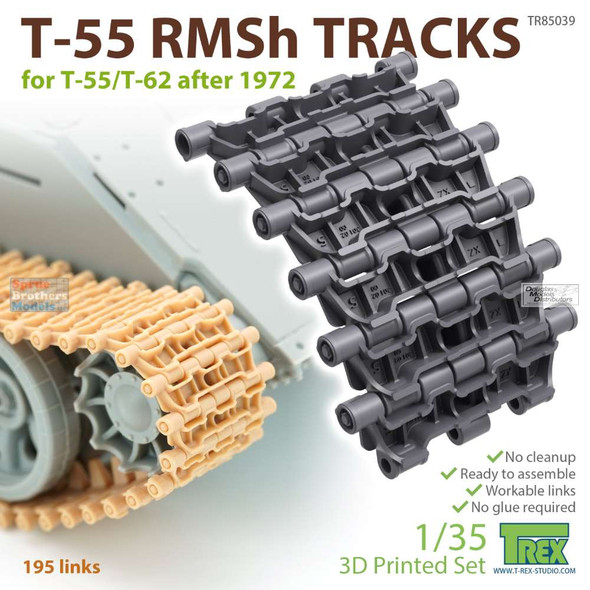 TRXTR85040 1:35 TRex - T-55 / T-72 Tracks (for T-55/62 after 1972; T-72 Family; T-90)