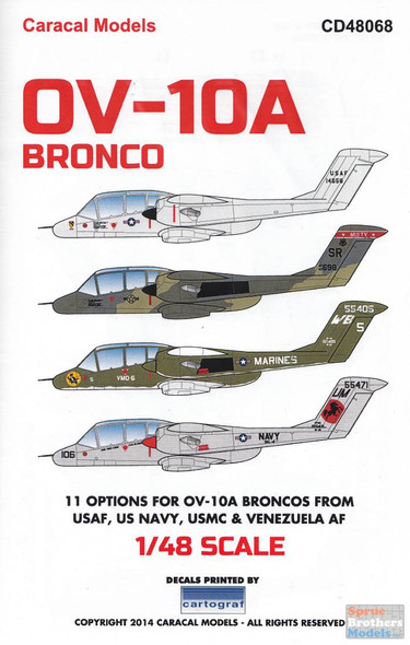 CARCD48068 1:48 Caracal Models Decals - OV-10A Bronco