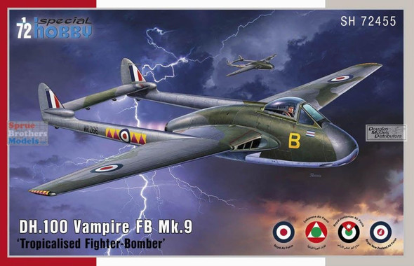 SPH72455 1:72 Special Hobby DH.100 Vampire FB Mk.9 'Tropicalised Fighter-Bomber'