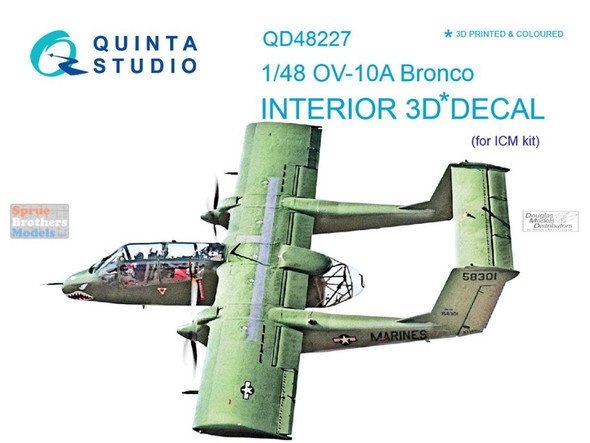QTSQD48227 1:48 Quinta Studio Interior 3D Decal - OV-10A Bronco (ICM kit)