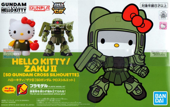 BAN2543297 Bandai Gunpla Hello Kitty / Zaku II [SD Gundam Cross Silhouette]