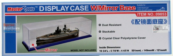 TRP09853 Trumpeter Display Case 19 3/4" x 5 7/8" x 4 4/5" with Mirror Base