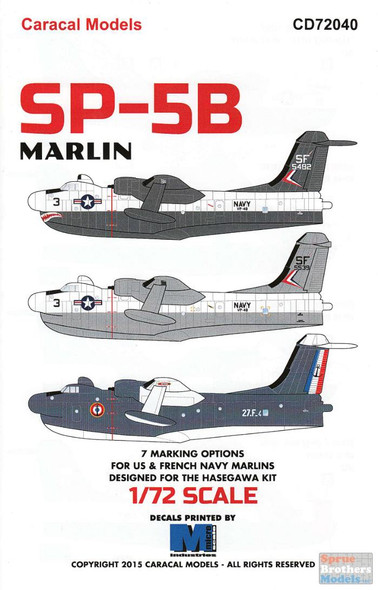 CARCD72040 1:72 Caracal Models Decals - SP-5B Marlin