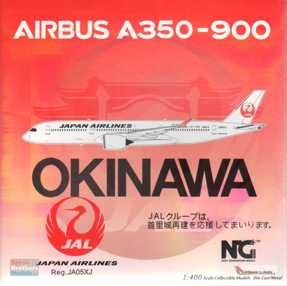 NGM39031 1:400 NG Model Japan Airlines Airbus A350-900 Reg #JA05XJ (pre-painted/pre-built)