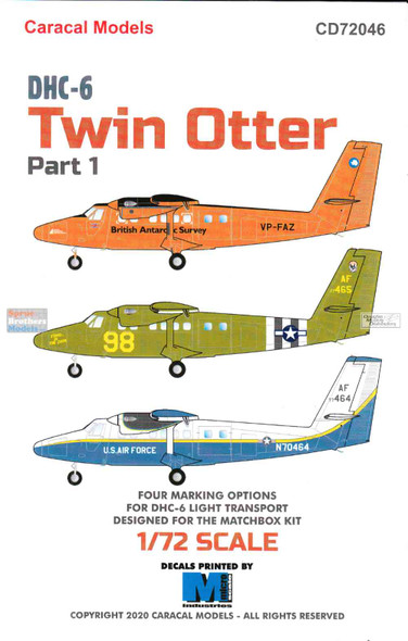 CARCD72046 1:72 Caracal Models Decals - DHC-6 Twin Otter Part 1