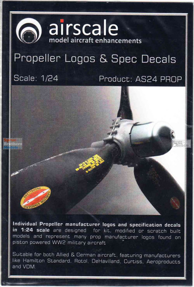 ASCAS24PROP 1:24 Airscale Propeller Logos & Spec Decals
