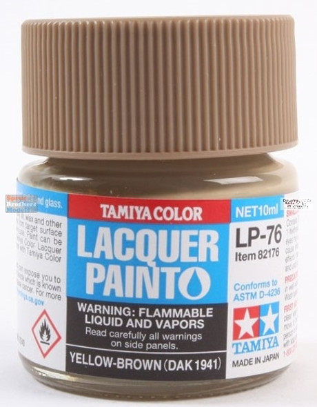 TAM82176 Tamiya Lacquer Paint LP-76 Yellow-Brown (DAK 1941) 10ml (1/3 fl oz)