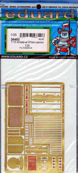 EDU36482 1:35 Eduard PE - T-15 Armata with 57mm Cannon Detail Set (ZVE kit)