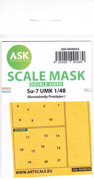 ASKM48034 1:48 ASK/Art Scale Mask [Double Sided] - Su-7UMK Fitter (KP kit)