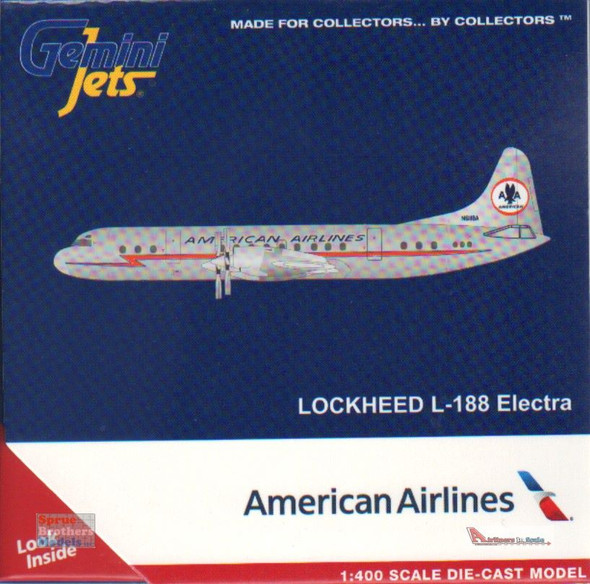 GEMGJ1718 1:400 Gemini Jets American Airlines L-188 Electra Reg #N6118A (pre-painted/pre-built)