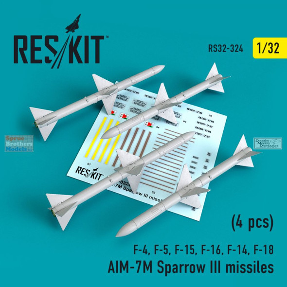 RESRS320324 1:32 ResKit AIM-7M Sparrow III Missile Set