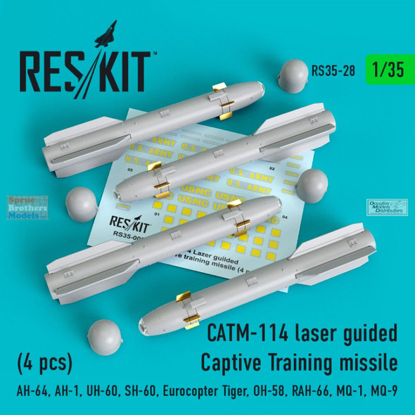 RESRS350028 1:35 ResKit CATM-114 Laser Guided Captive Training Missile Set