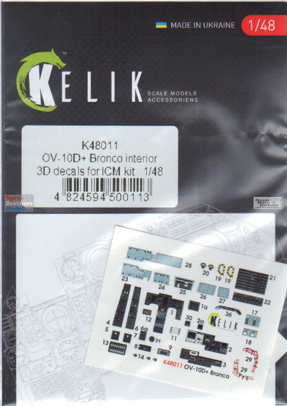 RESK48011K 1:48 ResKit/Kelik 3D Detail Set - OV-10D+ Bronco (ICM kit)