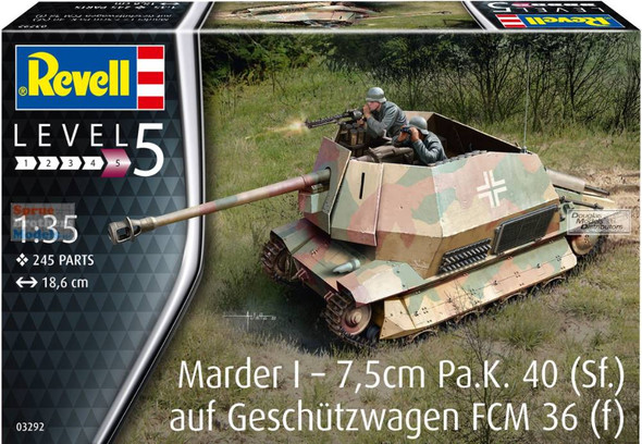 RVG03292 1:35 Revell Germany Marder I 7.5cm PaK40(Sf) auf Geschutzwagen FCM 36(f)