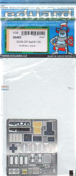 EDU36483 1:35 Eduard PE - Sd.Kfz.247 Ausf.B Detail Set (REV/ICM kit)