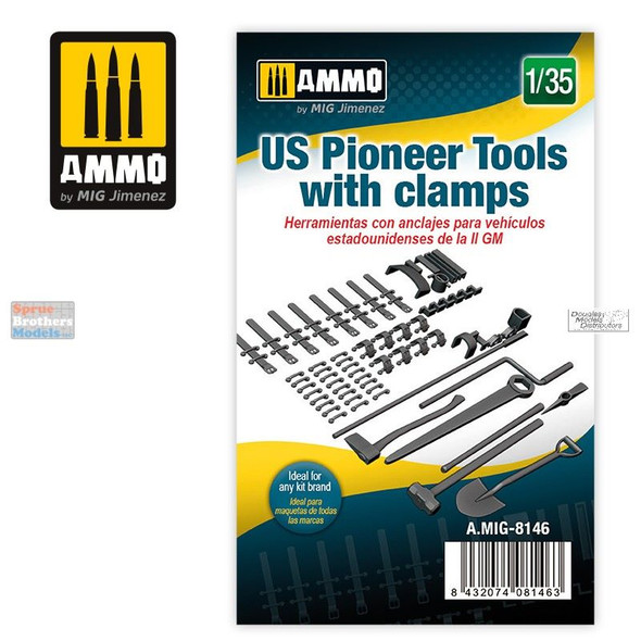 AMM8146 1:35 AMMO by Mig US Pioneer Tools with Clamps
