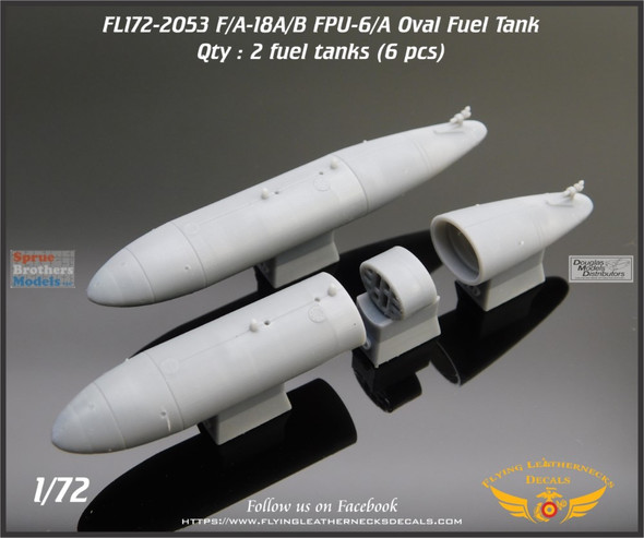 ORDFL1722053 1:72 Flying Leathernecks FPU-6/A Over Fuel Tank Set for early F-18A/B Hornet