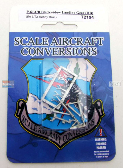 SAC72194 1:72 Scale Aircraft Conversions - P-61A P-61B Black Widow Landing Gear (HBS kit)