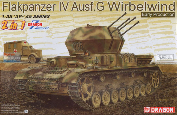 DML6926 1:35 Dragon Flakpanzer IV Ausf.G Wirbelwind Early Production