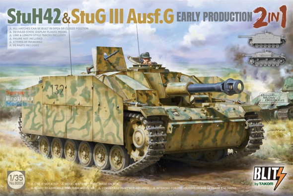 TAK08009 1:35 Blitz by Takom - StuH42 & StuG.III Ausf.G Early (2in1)