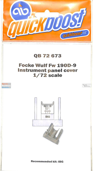QBT72673 1:72 Quickboost Fw190D-9 Instrument Panel Cover (IBG kit)