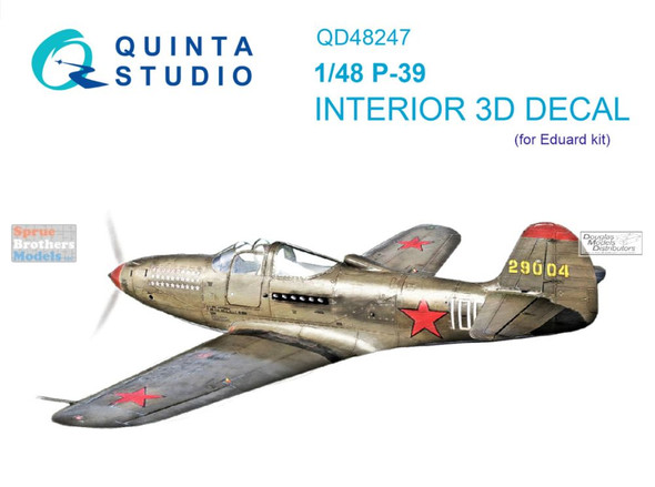 QTSQD48247 1:48 Quinta Studio Interior 3D Decal - P-39N Airacobra (EDU kit)