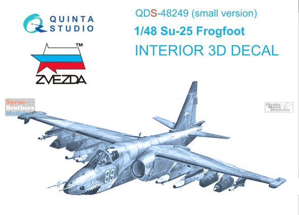 QTSQDS48249 1:48 Quinta Studio Interior 3D Decal - Su-25 Frogfoot (ZVE kit) Small Version