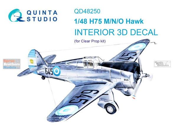 QTSQD48250 1:48 Quinta Studio Interior 3D Decal - H75M H75N H75O Hawk (CLP kit)