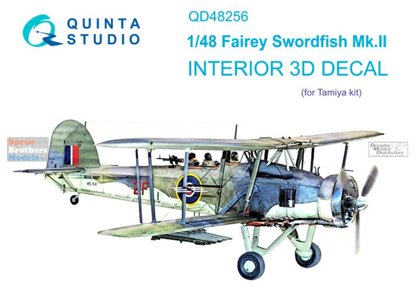 QTSQD48256 1:48 Quinta Studio Interior 3D Decal - Swordfish Mk.II (TAM kit)