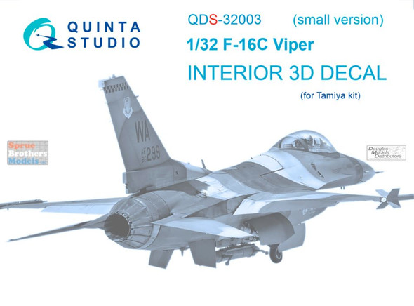 QTSQDS32003 1:32 Quinta Studio Interior 3D Decal - F-16C Viper (TAM kit) Small Version