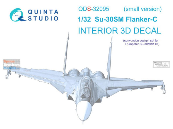 QTSQDS32095 1:32 Quinta Studio Interior 3D Decal - Su-30SM Flanker C (TRP kit) Small Version