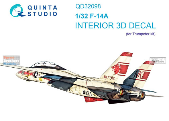 QTSQD32098 1:32 Quinta Studio Interior 3D Decal - F-14D Tomcat (TRP kit)