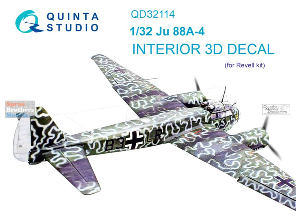 QTSQD32114 1:32 Quinta Studio Interior 3D Decal - Ju88A-4 (REV kit)