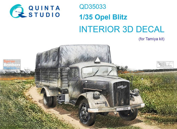 QTSQD35033 1:35 Quinta Studio Interior 3D Decal - Opel Blitz (TAM kit)