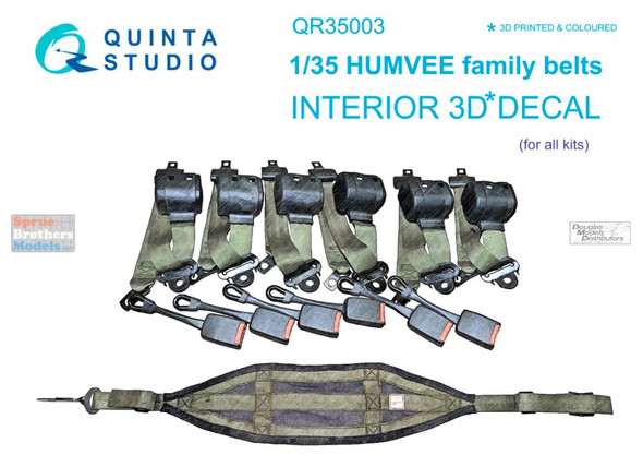 QTSQR35003 1:35 Quinta Studio Interior 3D Decal - Humvee Family Belts