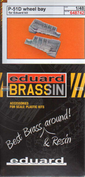 EDU648742 1:48 Eduard Brassin Print - P-51D Mustang Wheel Bay Set (EDU kit)