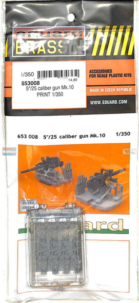 EDU653008 1:350 Eduard Brassin PRINT 5"/25 Caliber Gun Mk.10