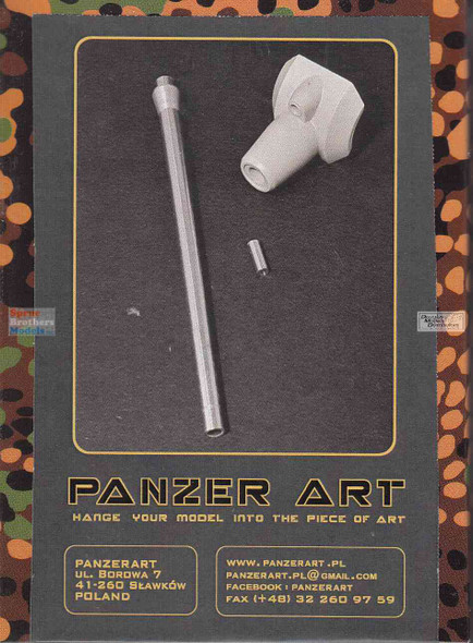 PZAGB35078 1:35 Panzer Art Gun Barrel - Maus II & E-100 Mantlet with KwK44 Gun