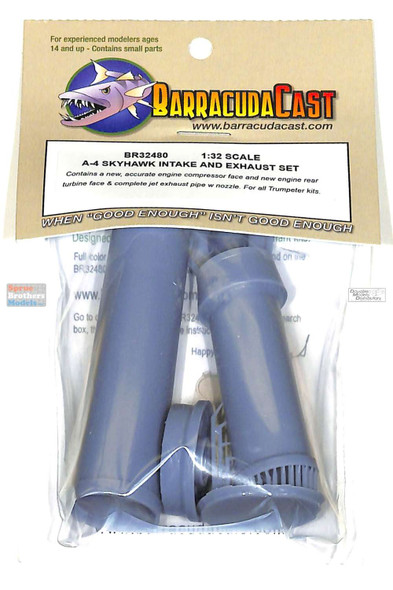 BARBR32480 1:32 BarracudaCast A-4 Skyhawk Intake & Exhaust Set (TRP kit)